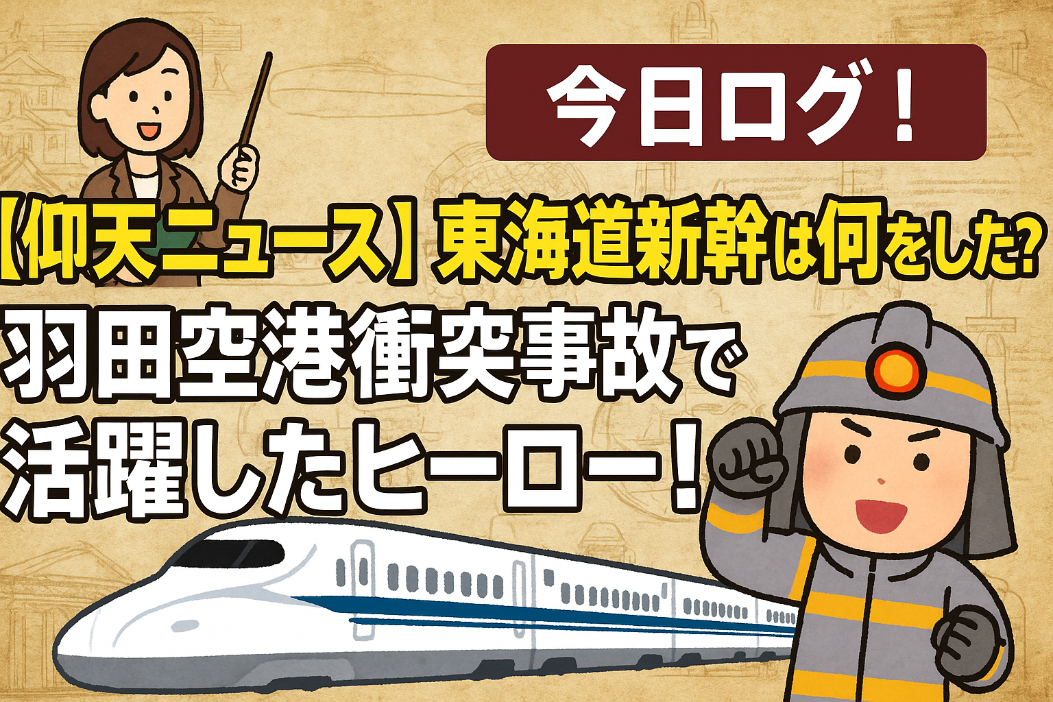 【仰天ニュース】東海道新幹線は何をした？羽田空港衝突事故で活躍したヒーロー！